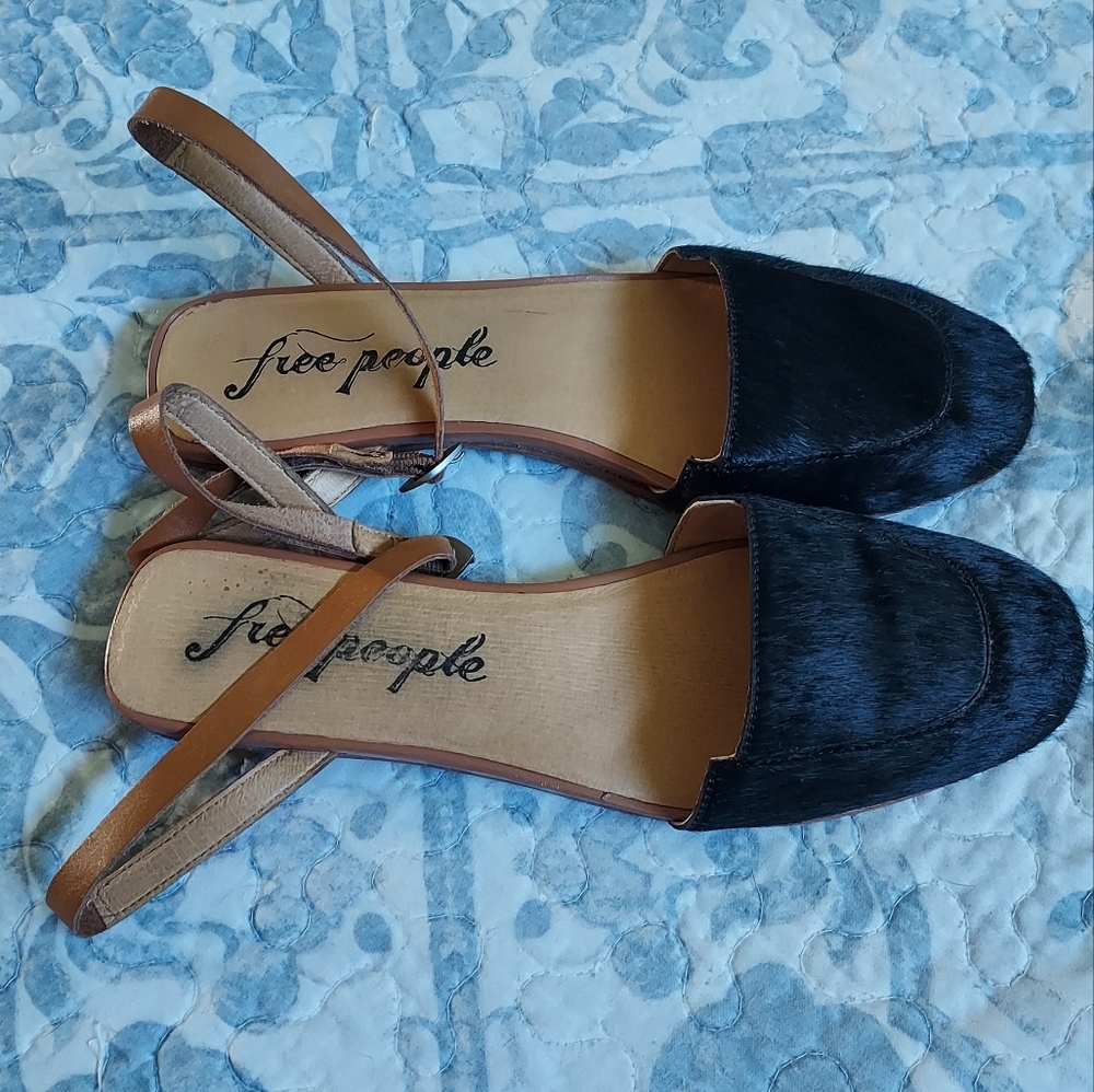 Free People Korine Calf Hair Flats